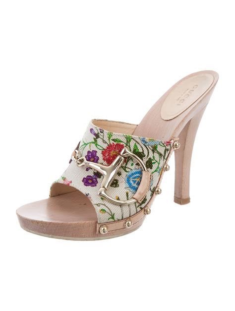 authentic gucci floral sandals.